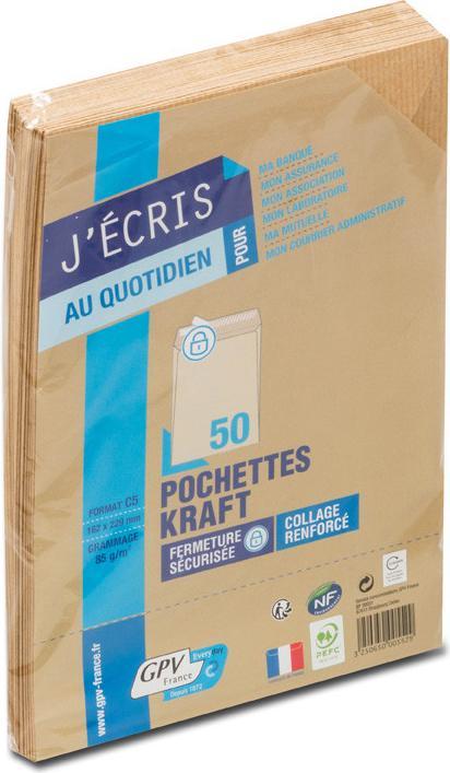 Image du produit GPV Enveloppes d'expédition, C5, 162 x 229 mm, autocollantes (50 x)