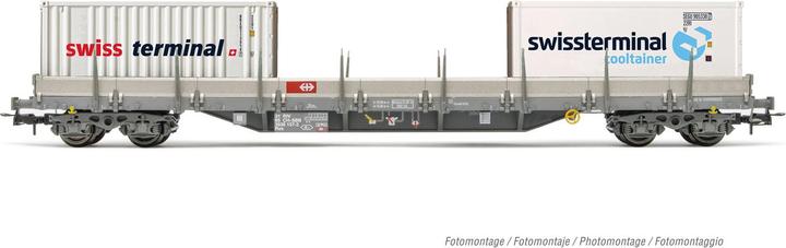 Hornby Wagon à ranchers CFF avec 2x20 Swissterminal Ep.V (Piste H0)