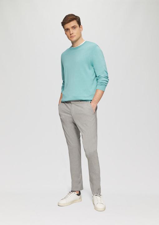 Produktbild S.Oliver Strickpullover Edler Feinstrickpullover aus Baumwollmix mit Rippbündchen (XL)