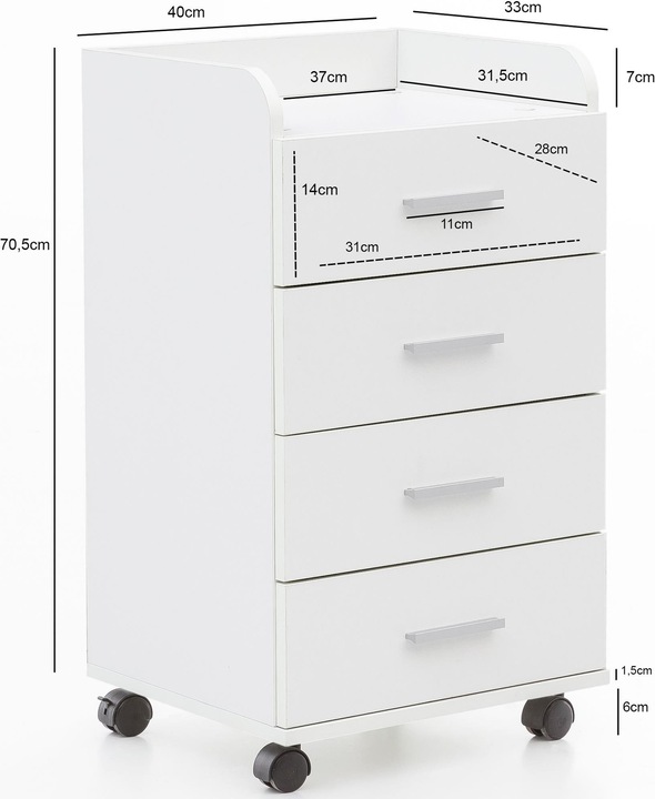 Actual product image Wohnling Sonia (40 x 33 x 71 cm)