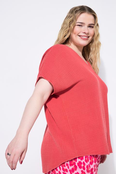 Produktbild Studio Untold Blusenshirt, oversized, Musselin, V-Ausschnitt (50, 52)
