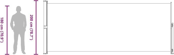 Produktbild vidaXL Seitenmarkise (5 m)