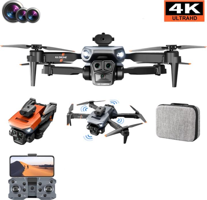 Actual product image Deltalabs Faltbare RC Drohne WiFi 4K HD Kamera 360° Hindernisvermeidung (12 min, 410 g)