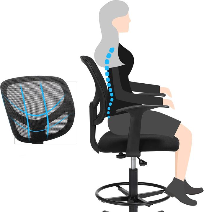 Produktbild Songmics Arbeitsdrehstuhl schwarz