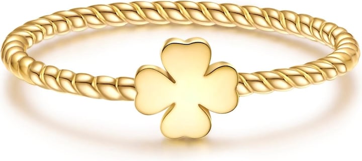 Actual product image Glanzstücke München Ladies ring cloverleaf sterling silver - 34600 (48, 925 Silver)