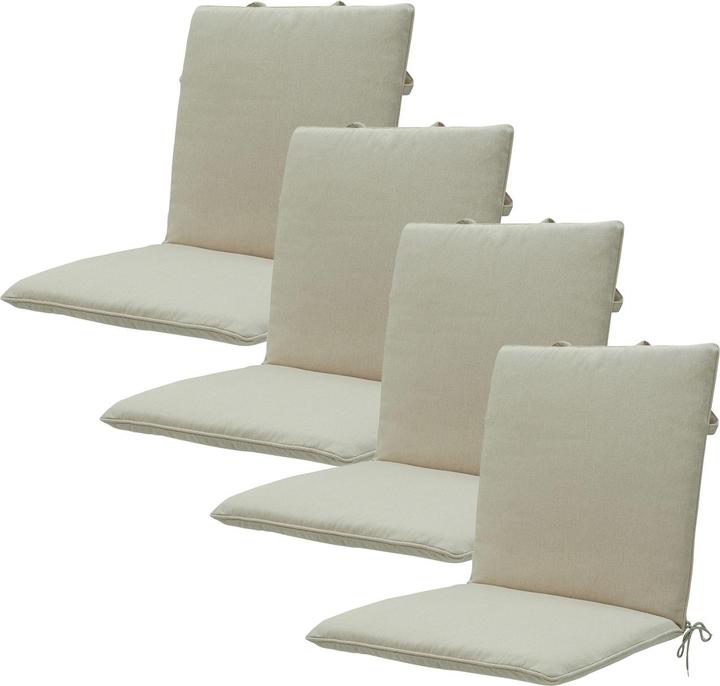 Actual product image Natura Punto Garden Chair Low Back Rest by Madison, Set of 4 (97 x 49 cm)