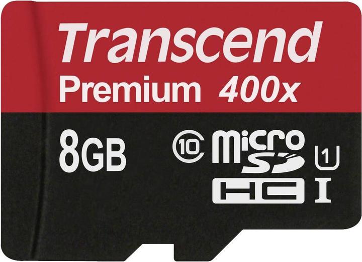 Immagine prodotto Transcend 8GB MICROSDHC CLASSE 10 UHS-I (8 GB, microSDHC, U1, UHS-I)