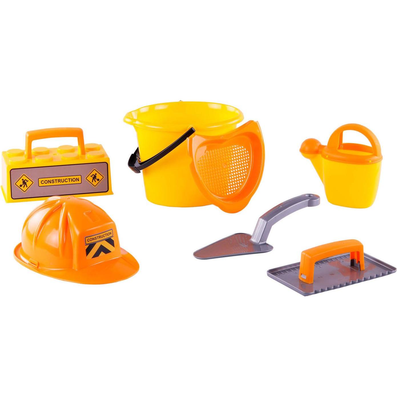 Thumbnail - Polesie Cavallino Maurereimer-Set mit Werkzeug und Helm, 6-tlg.