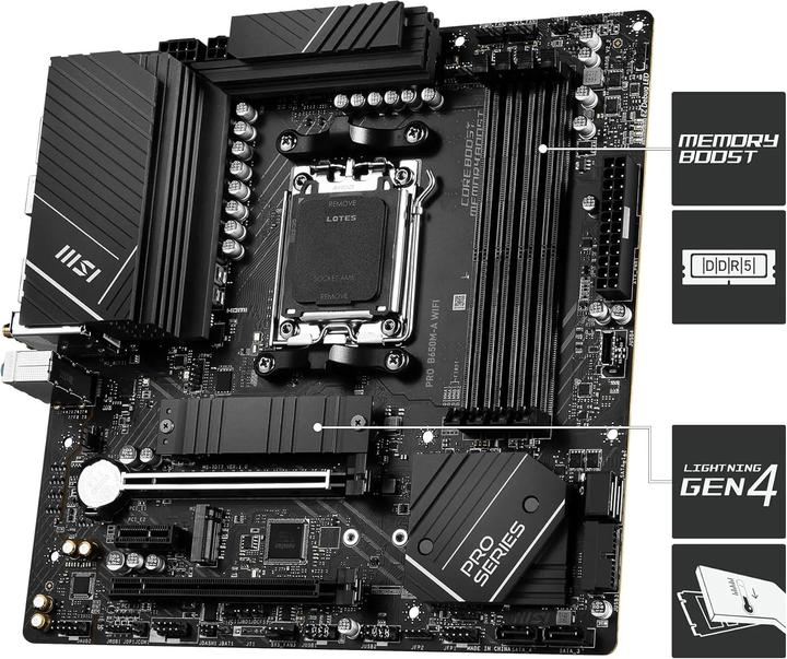 Produktbild MSI Pro B650M-A WIFI (AM5, AMD B650, mATX)