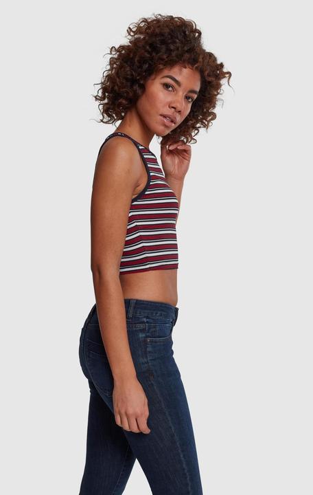Image du produit Urban Classics Ladies Rib Stripe Cropped Top (L)