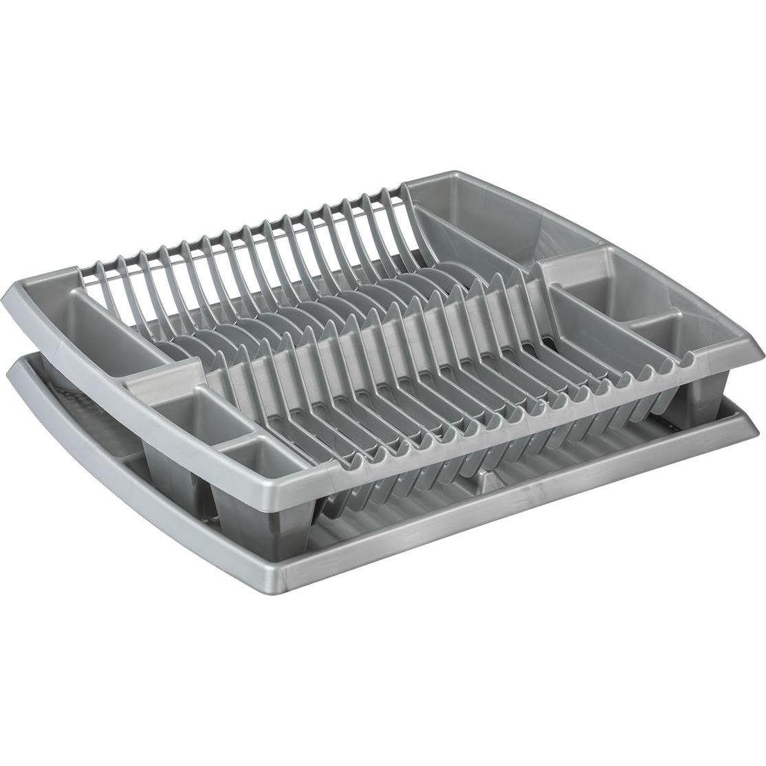 Plast team Dish drainer w/tray, Scolapiatti, Argento