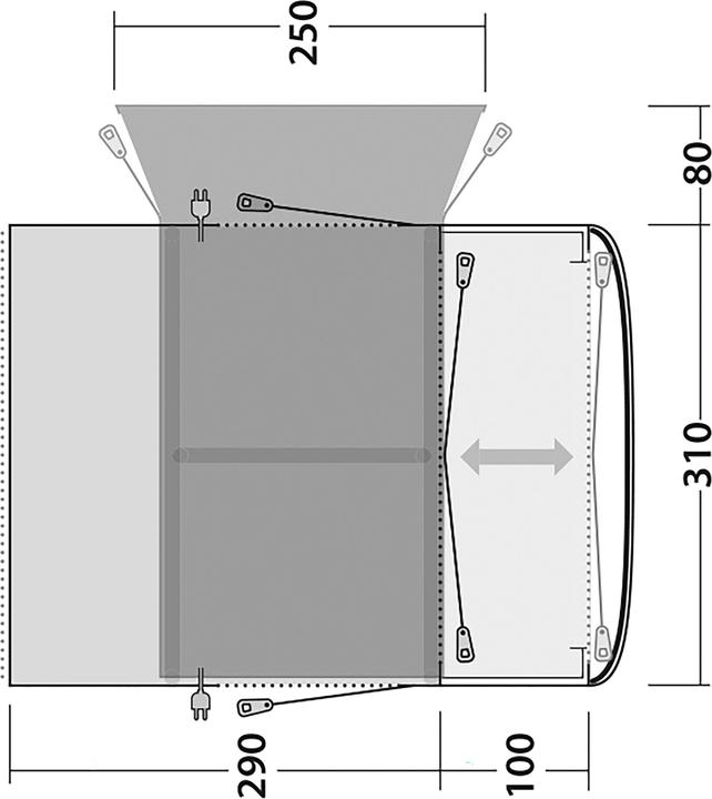 Produktbild Outwell Jonesville 290SA Flex (Vorzelt, 26.70 kg)