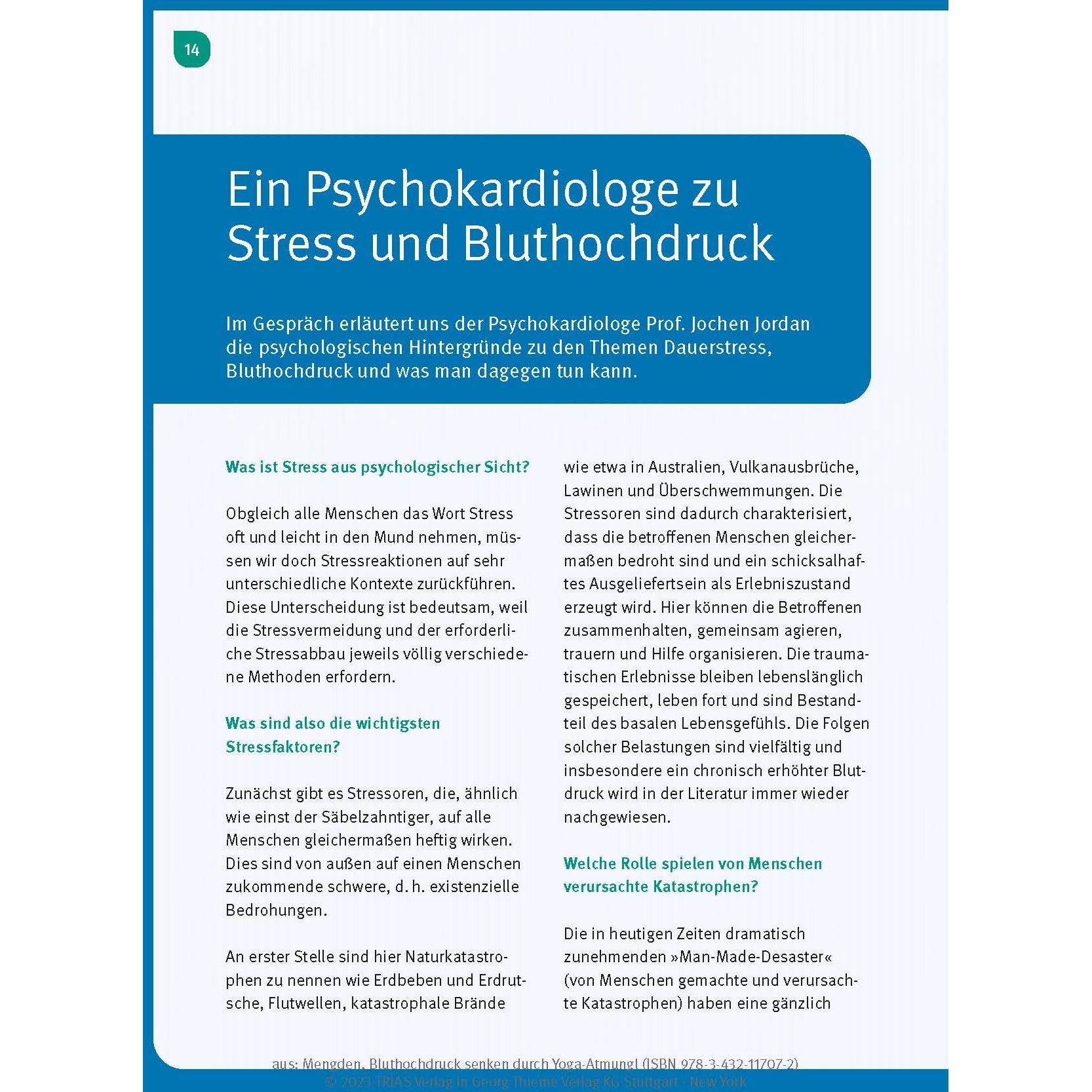 Thumbnail - Bluthochdruck senken durch Yoga-Atmung, Ratgeber von Thomas Mengden