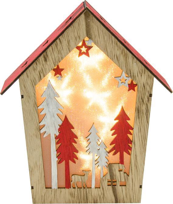 Chaks Beleuchtetes Haus Mit Tannebäumen