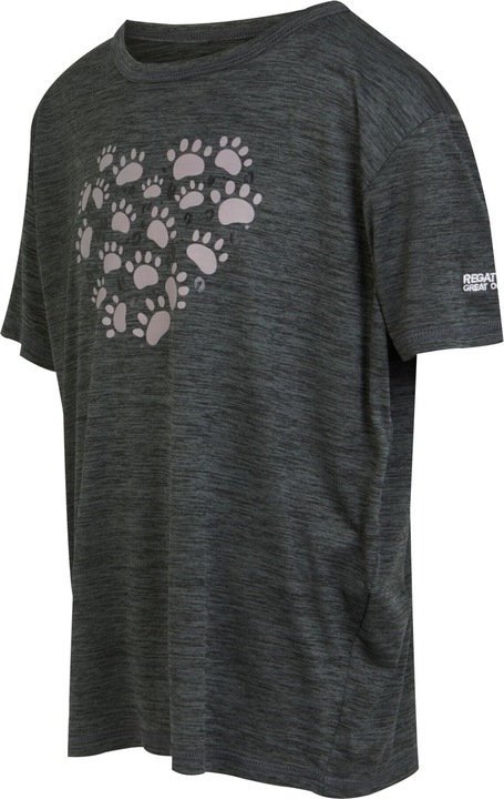 Actual product image Regatta Childrens/Kids Alvardo VIII Paw Print Marl T-Shirt (128)