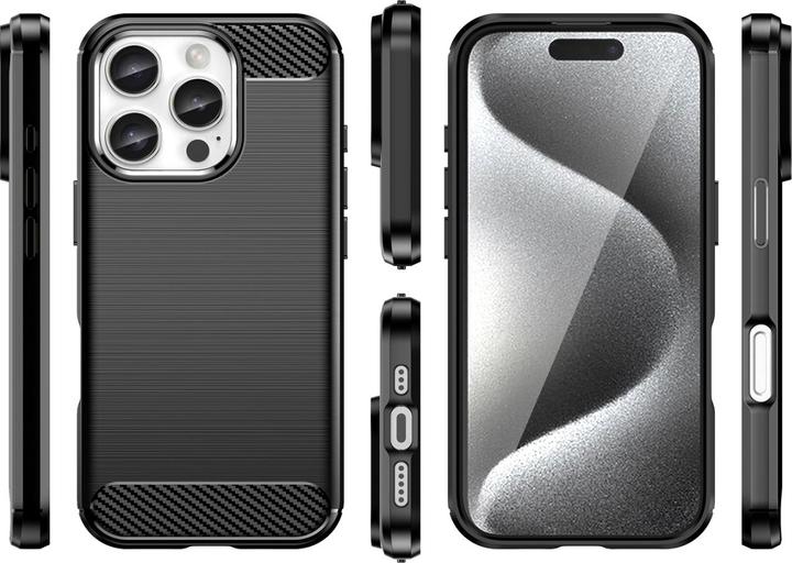 Actual product image Screenguard Carbon Brushed Soft TPU (Apple iPhone 16 Pro)