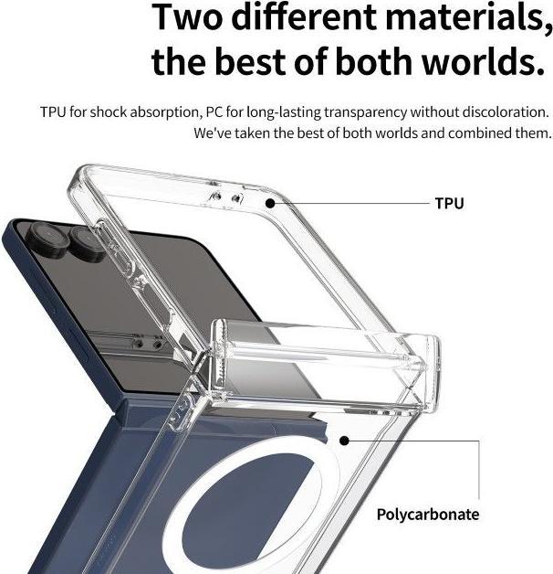 Produktbild Araree Case Duple 360 M MagSafe Qi2 for Samsung Galaxy Z Flip7 transparent (Samsung Galaxy Z Flip7)