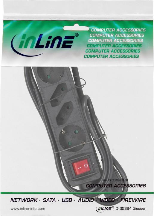 Actual product image InLine Socket strip (4x, CEE 7/3, 3 m)