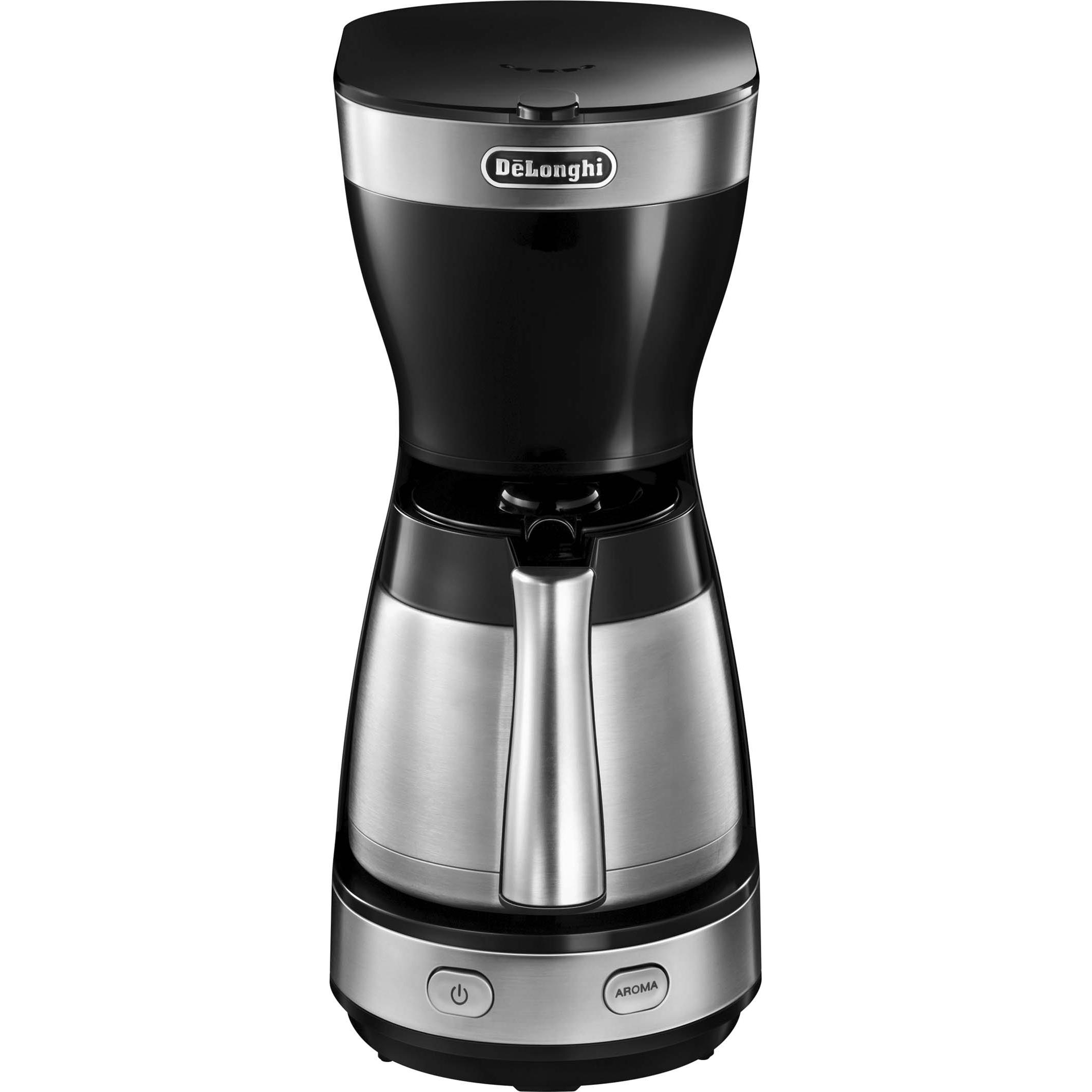 De'Longhi ICM 16710, Filterkaffeemaschine, Schwarz, Silber