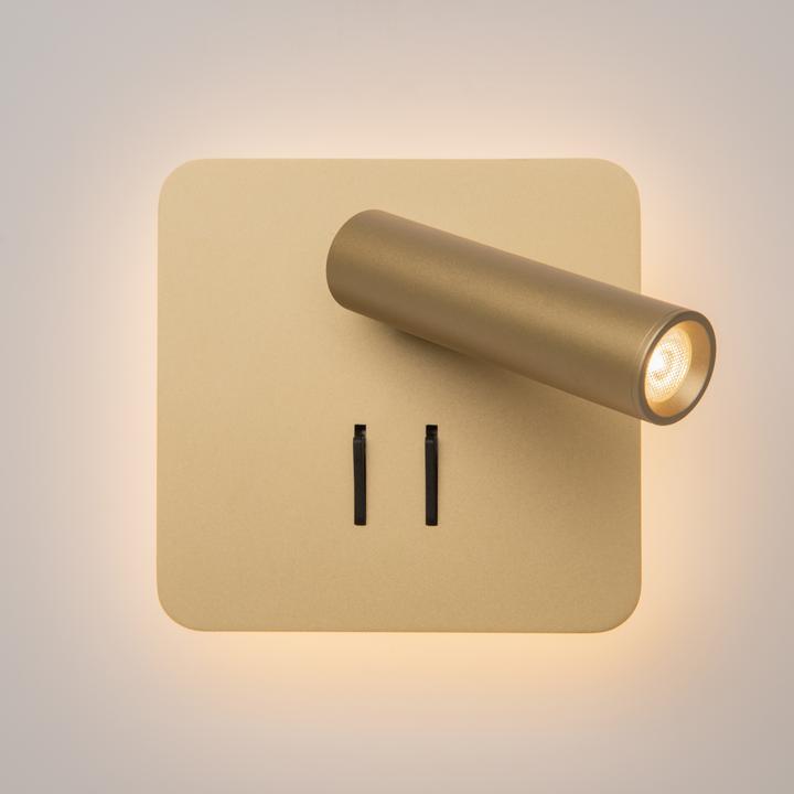 Produktbild Maytoni Ios 176 LED Wandleuchte 9W drehbar, schwenkbar Matt-Gold Warmweiss (550 lm)