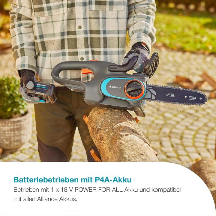 Image du produit Gardena Akku-Kettensäge PowerSaw 250/18V P4A Ready-T-U Set (Tronçonneuse à batterie)