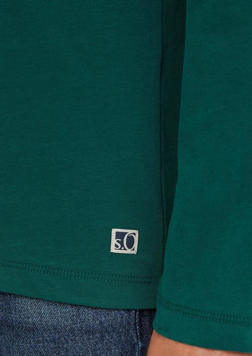 Produktbild s.Oliver T-Shirt Softes Longsleeve mit Crew Neck und Logo-Patch (S)