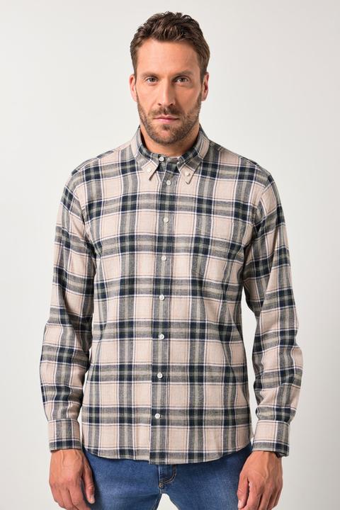 Produktbild JP1880 Karo-Flanellhemd, Langarm, Buttondown-Kragen, Modern Fit (XL)