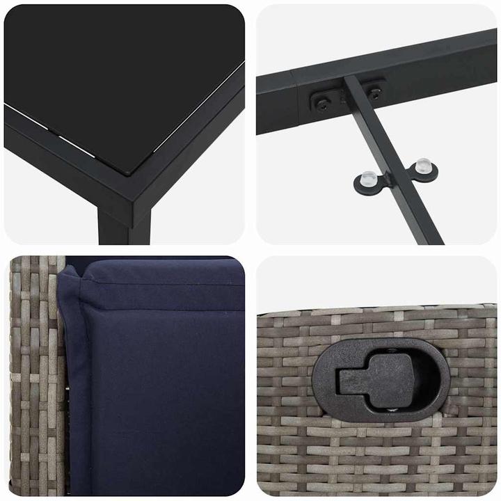Actual product image vidaXL Garten Essgruppe (140 x 140 x 73 cm)