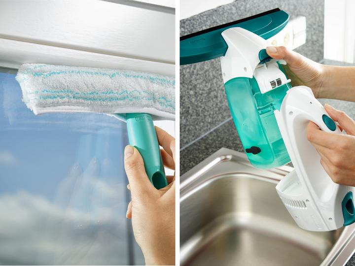 Actual product image Leifheit Dry & Clean window vacuum cleaner set with handle, washer, narrow suction nozzle