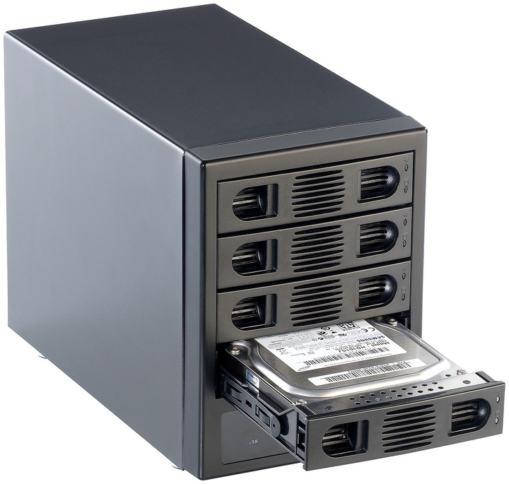 Image du produit Xystec Boîtier pour 4 disques durs 3,5" SATA avec USB 3.0, eSATA & RAID (3.5")