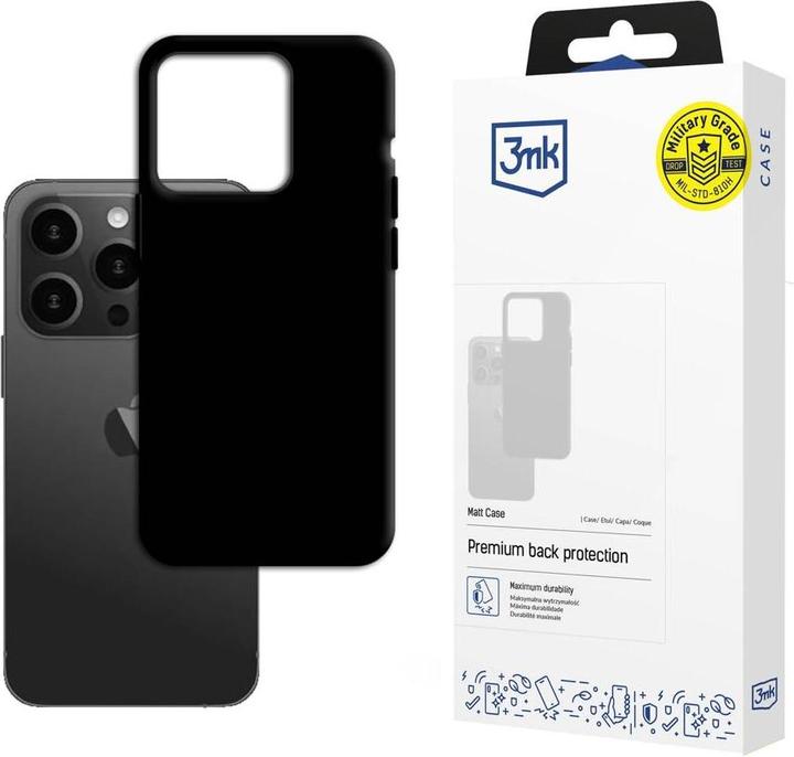 Actual product image 3MK Matt Case iPhone 15 Pro 6.1" czarny/black (Apple iPhone 15 Pro)
