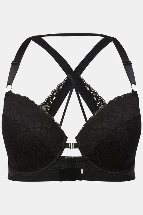 Actual product image Ulla Popken Lacy Front Close Underwire Bra (85 D)