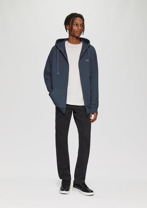 Produktbild s.Oliver Sweatshirt Jacke Sweathirt-Jacke mit Kapuze und Frontdruck (S)