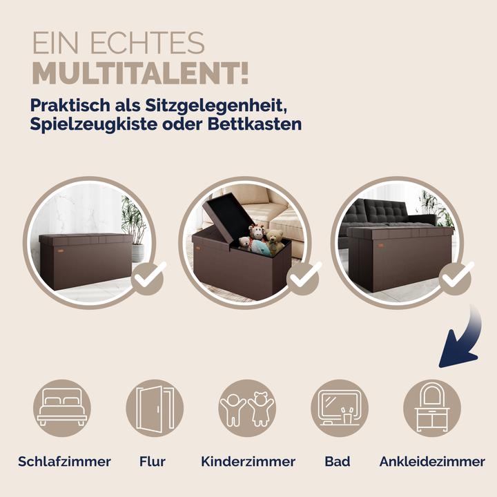 Image du produit Casaria Sitztruhe mit Stauraum (80 cm)