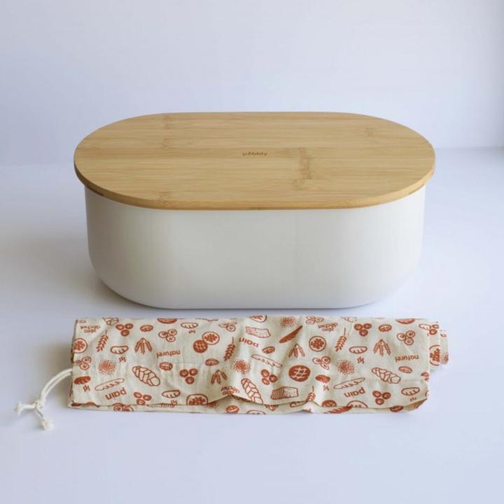 Actual product image Pebbly Bread box with cutter