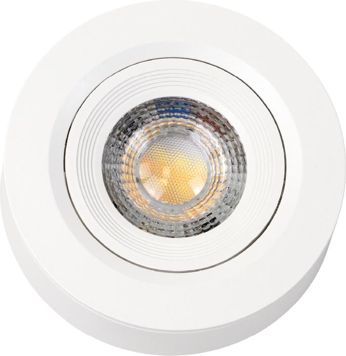 Luxula LED CCT Downlight, Ein- und Aufbaustrahler, schwenkbar, weiss, 5 W, 500 lm (500 lm)