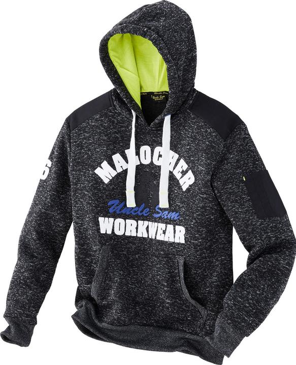 Produktbild Uncle Sam Bekleidung Strickfleecehoodie schwarz/royal/limette (M)