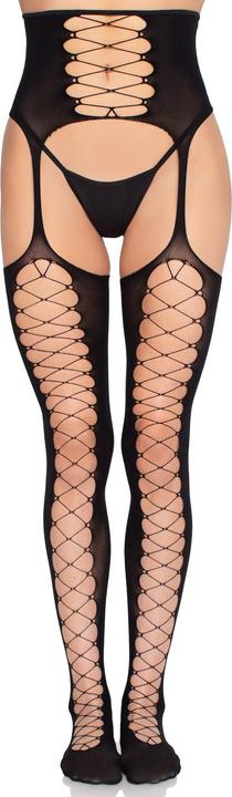 Actual product image Leg Avenue Stockings with Attached Garter Belt (One size)