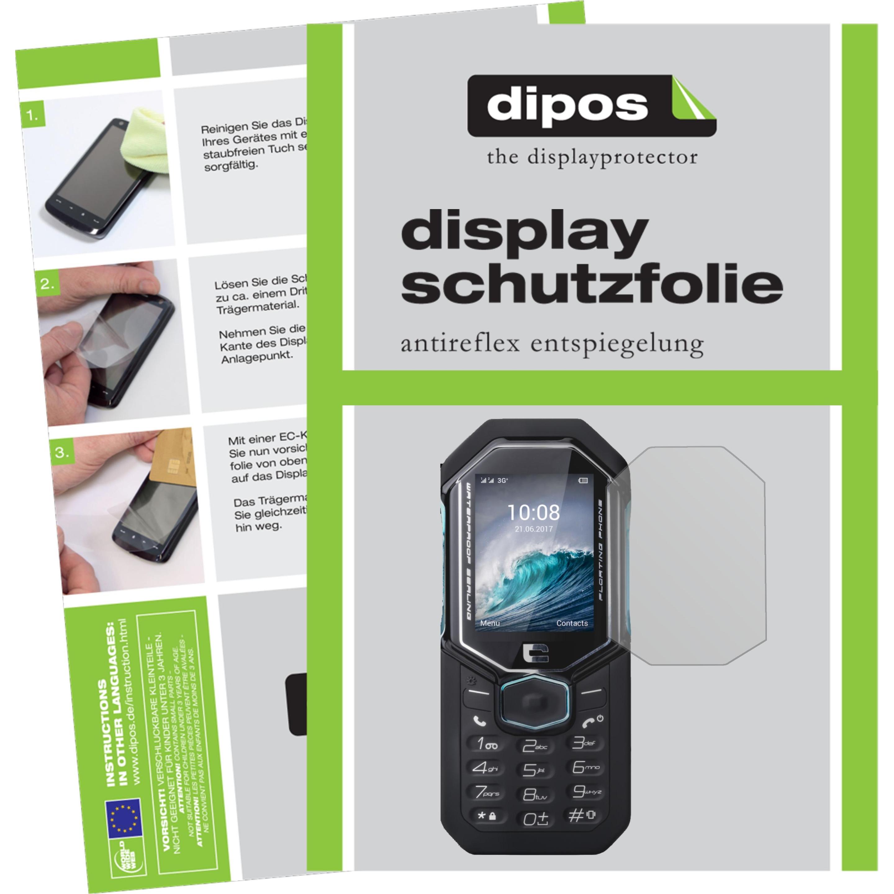 Dipos Displayschutzfolie Antireflex (2 Stück, Crosscall Shark-X3), Smartphone Schutzfolie, Transparent