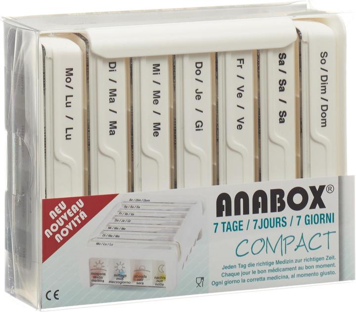 Anabox Compact 7 jours allemand/français/italien blanc
