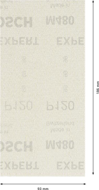 Produktbild Bosch Professional Zubehör EXPERT M480 Schleifnetz für Schwingschleifer, 93 x 186 mm, G 120, 50-tlg. (120)