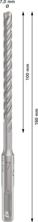 Produktbild Bosch Zubehör PRO SDS plus-5X Hammerbohrer, 7 x 100 x 160 mm (7 Millimeter)