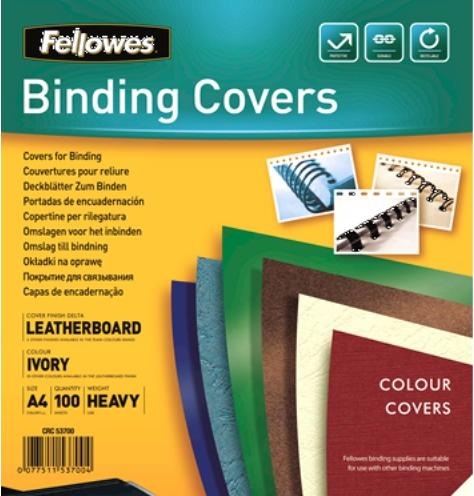Produktbild Fellowes Delta Deckblatt mit Lederstruktur, elfenbein