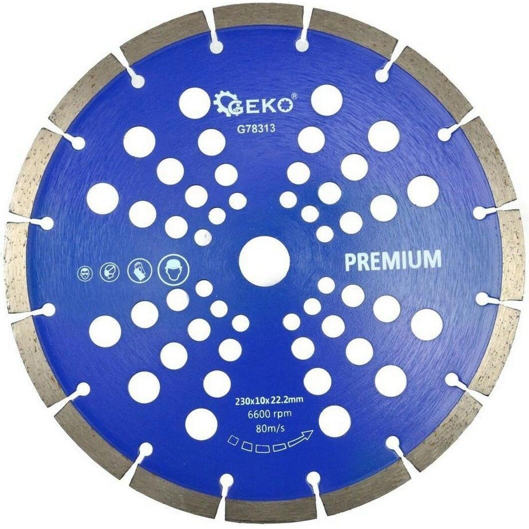 GEKO, Schleifmittel, Diamant-Segment-Trennscheibe, 230x10x22mm