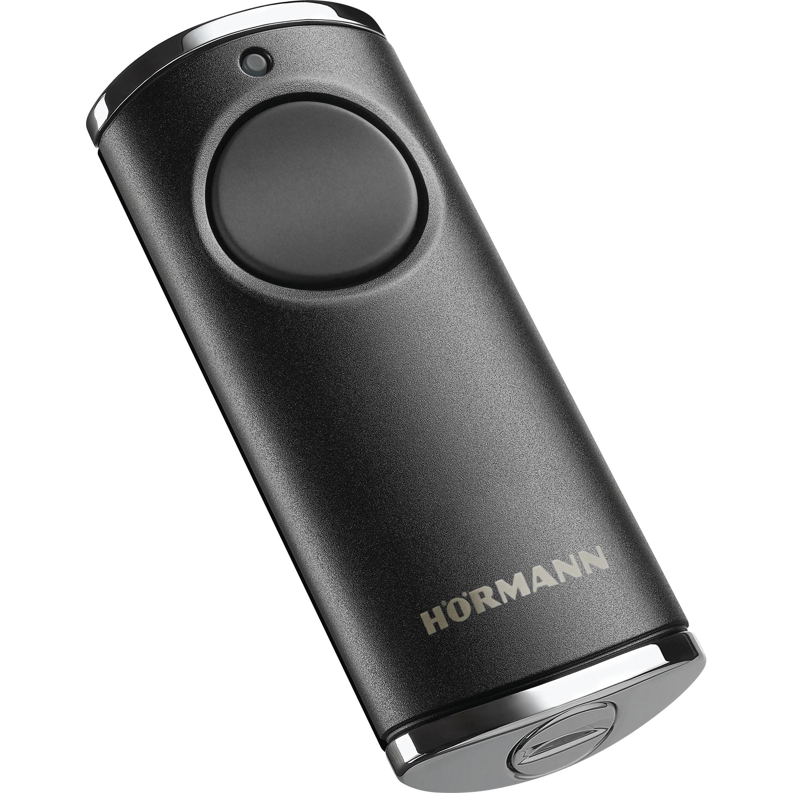 Hörmann Handsender HS1 868-BS, 1-Befehl, chrom schwarz, 868 MHz, BiSecur, Automatisierung