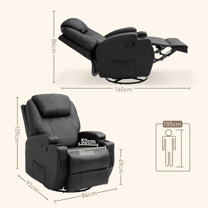 Produktbild Homcom Massagesessel Liegefunktion