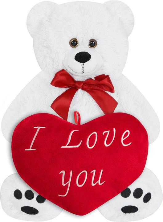 Weiss mit Herzkissen 30cm