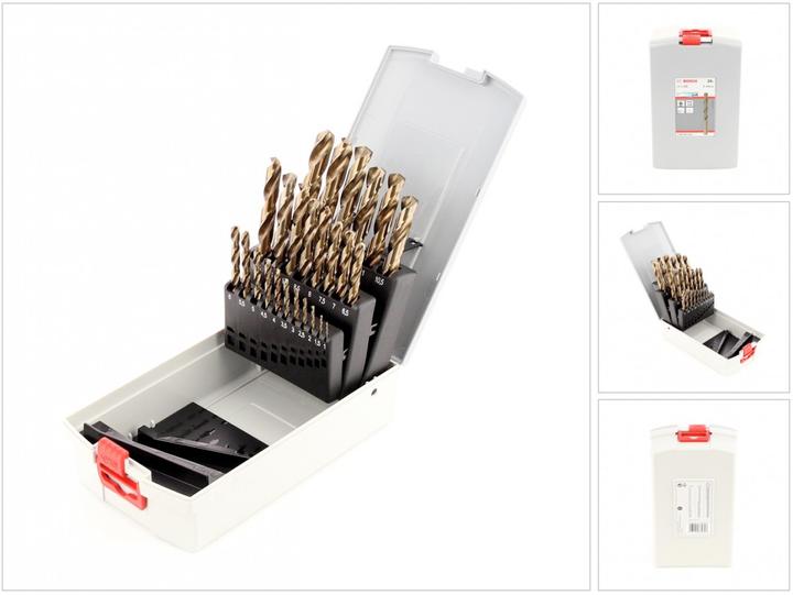 Produktbild Bosch Professional Zubehör PRO Stainless Steel HSS-Co Spiralbohrer-Set, 25-tlg. (6 mm, 12 mm, 1 mm, 6.5 mm, 5.5 mm, 10 mm, 10.5 mm, 12.5 mm, 1.5 mm, 7 mm, 11 mm, 3 mm, 5 mm, 8.5 mm, 11.5 mm, 8 mm, 2.5 mm, 9 mm, 3.5 mm, 4.5 mm, 2 mm, 7.5 mm, 13 mm, 9.5 mm, 4 mm)