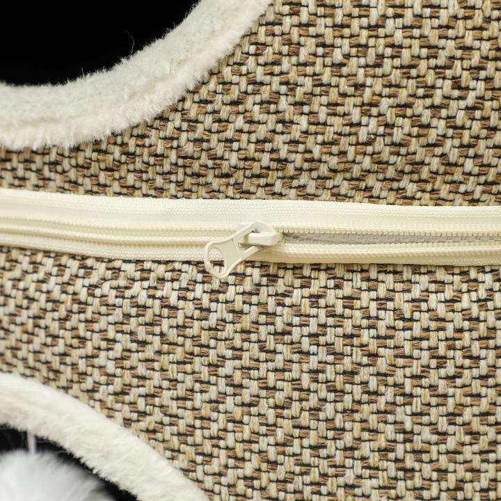 Produktbild PawHut Kratztonne Polyester, Schaumstoff Kaffee (56 cm, Kaffee, Cremeweiss)