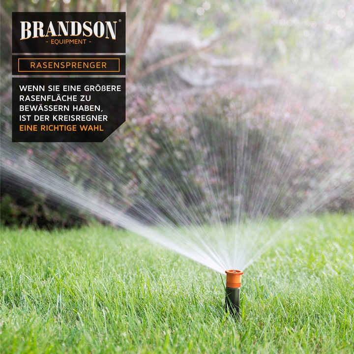 Produktbild Brandson 2x Versenkregner Rasensprinkler bis 25m², Gartensprinkler Bewässerungssystem versenkbar, frostsicher (Versenkregner)